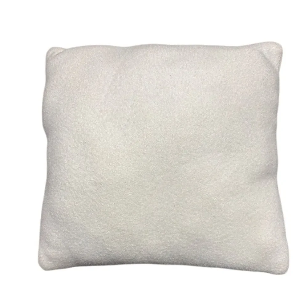 White LOVE Accent Pillow Red Pink Felt Letters 12x12 Valentine Decor